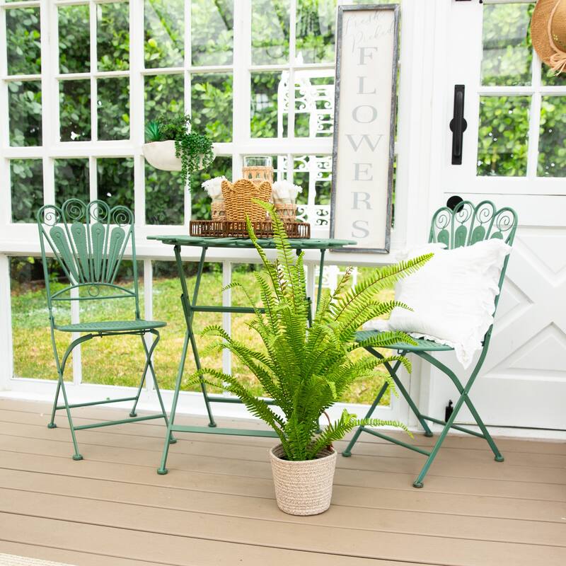 3-ft UV Resistant Artificial Boston Fern Potted Plant (Indoor/Outdoor) - Green