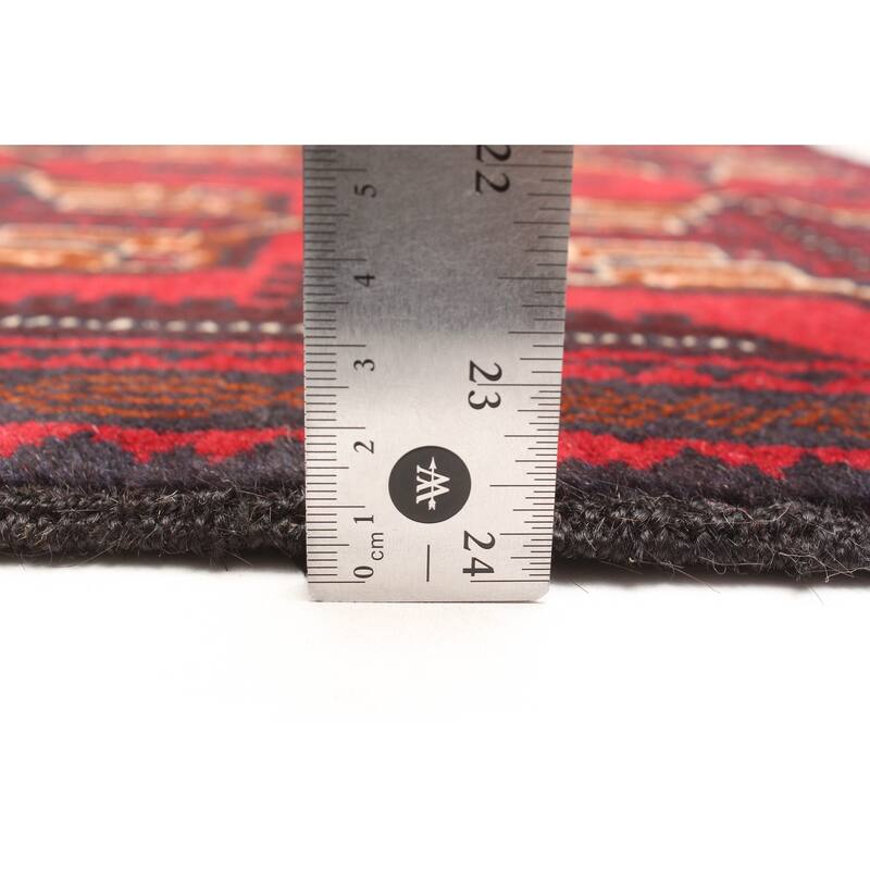 ECARPETGALLERY Hand-knotted Teimani Red Wool Rug - 4'6" x 6'0"