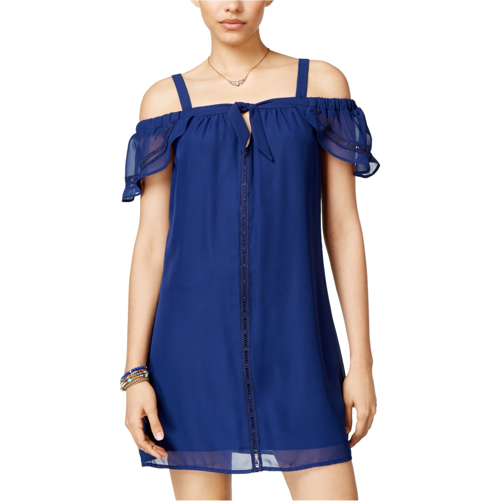cold shoulder a line dress