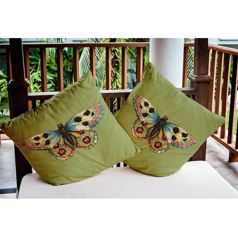 Brushfoot Butterfly Polyester Indoor/Outdoor Pillow
