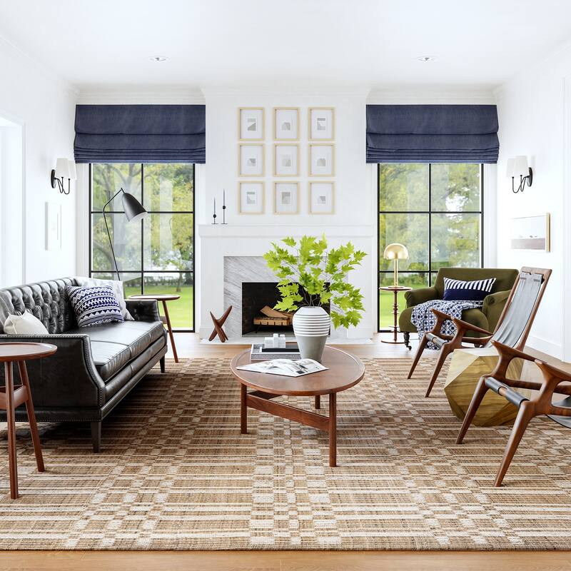 Austin Geometric Area Rug - 6' x 9' - Beige