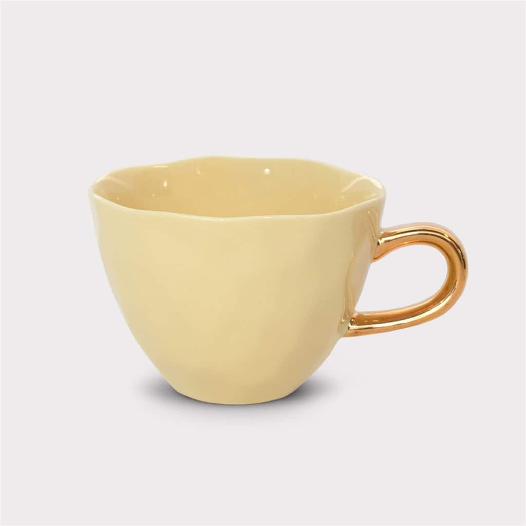 Good Morning Cappuccino/Tea Cup Raffia Yellow- ST