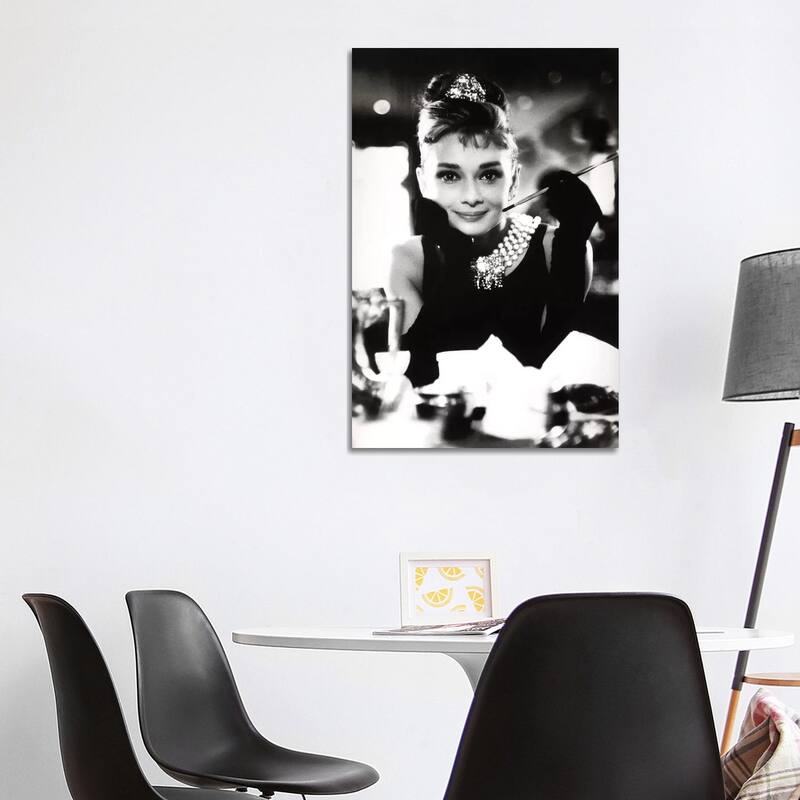 iCanvas "A Smiling Audrey Hepburn" by Radio Days Canvas Print - 40x26x1.5