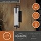 preview thumbnail 4 of 37, VAXCEL Morgan Park 1-Light Dusk to Dawn Sensor Outdoor Wall Sconce, Durable Steel, Clear Seeded Glass Shade, LED Compatible