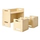 preview thumbnail 9 of 8, Natural Wood Plywood Montessori Table Set with 2 Chairs & Adjustable Height - 26.2 x 14.2 x 20.5 in