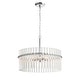 preview thumbnail 8 of 6, Casandra Chrome Crystal 5-light Pendant Chandelier