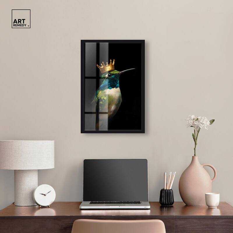Crowned Azure Bird II Shadowbox by Art Remedy