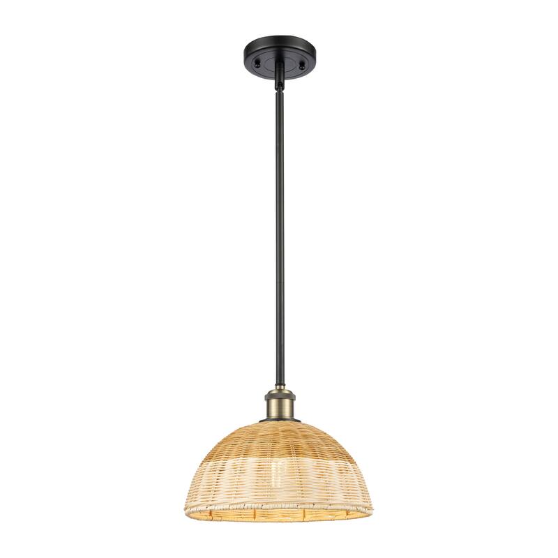 Innovations Lighting Endless Possibilities Ballston - Bristol Natural II - 1 Light 12" Stem Hung Mini Pendant - Black Antique Brass