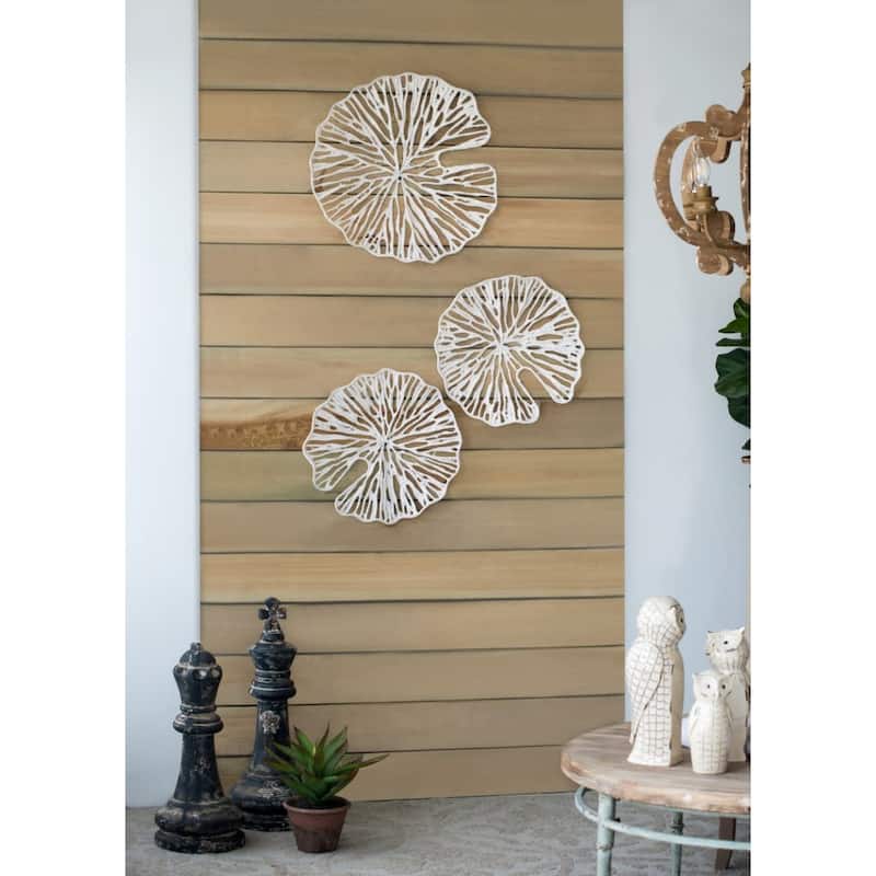 Large Leaf Wall Decoration - 20.5" - White