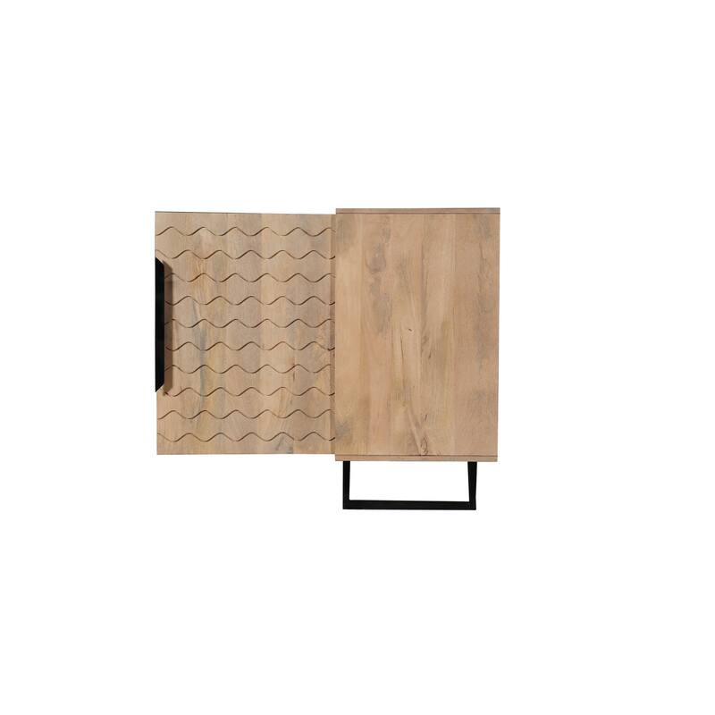 Sydney 4-door Geometric Pattern Solid Wood Sideboard