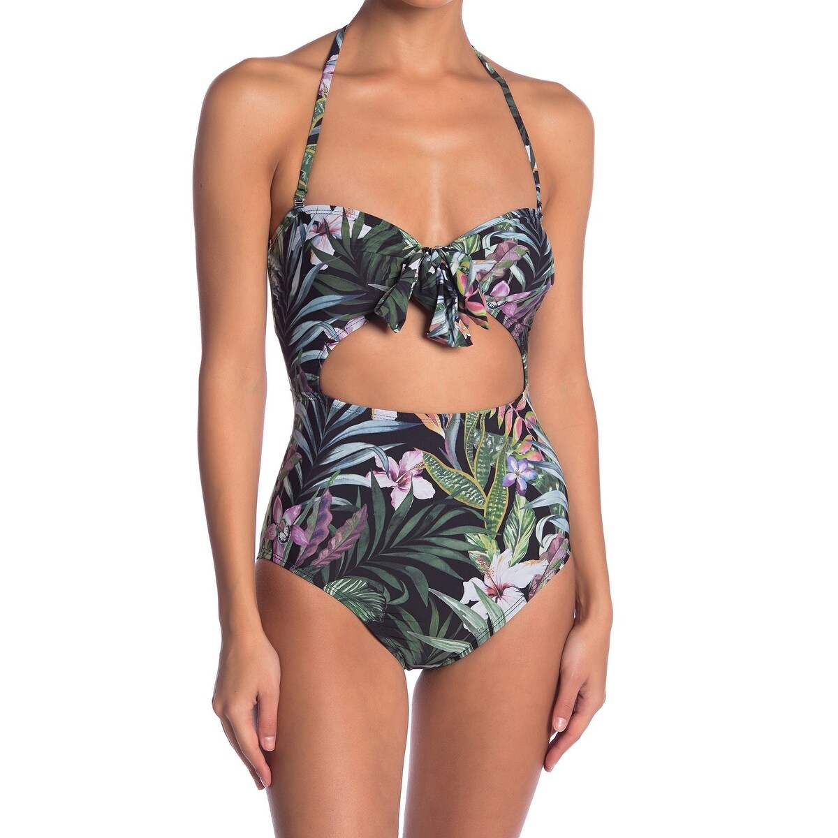 Shop Vyb Womens Swimwear Green Size Xl One Piece Cutout