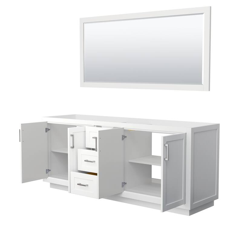 Miranda Double Bathroom Vanity Cabinet, 70-Inch Mirror