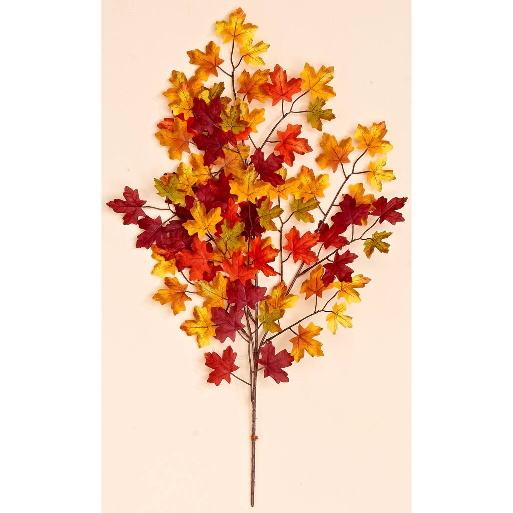 27" Mini Maple Spray w/ 75 Leaves, Set of 4