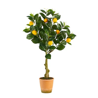 28" Lemon Artificial Tree in Decorative Planter