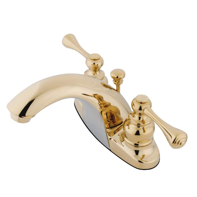 Kingston Brass English Country Centerset Bathroom Faucet with Pop-Up - Polished Brass