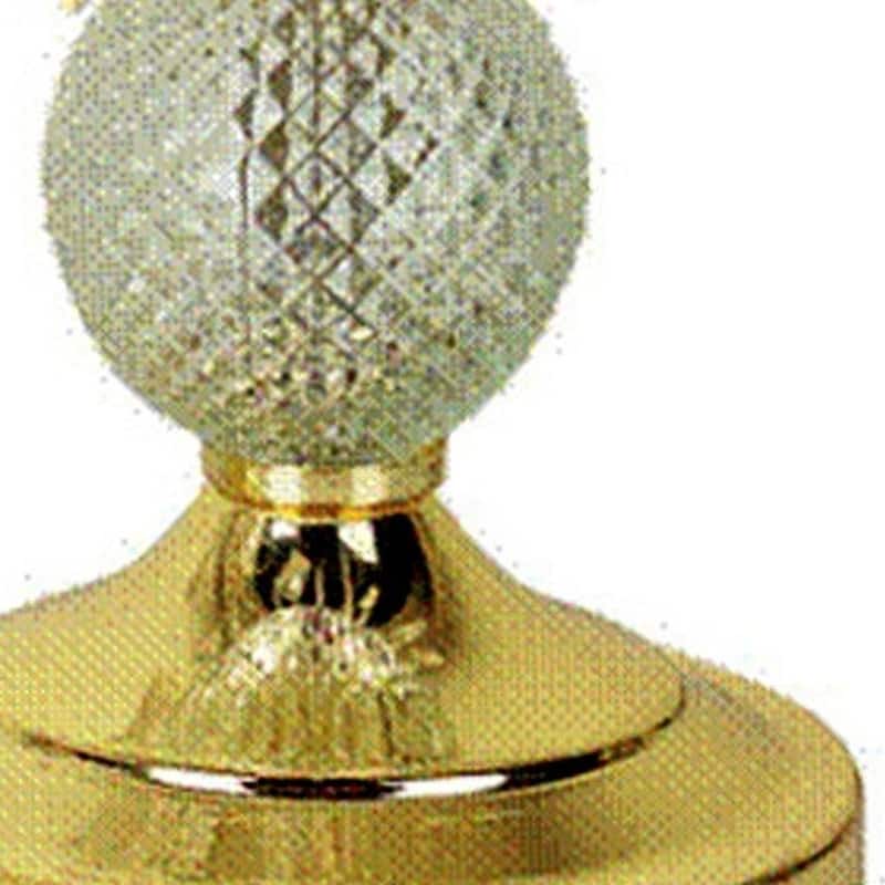 HomeRoots 15" Gold And Faux Crystals Chandelier Style Table Lamp - Small