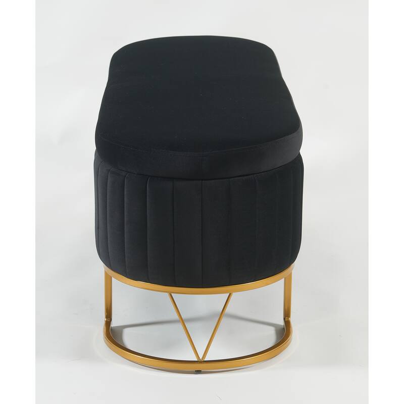 Bench Indoor Bench for Living Room/Bedroom/End of Bed/Entryway (BLACK)