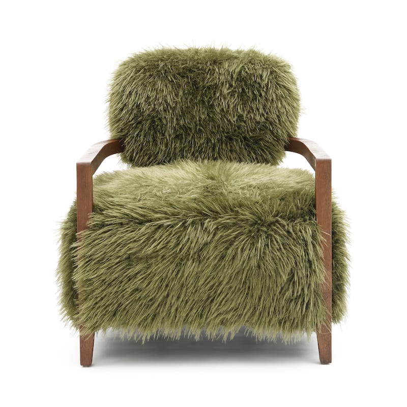 Furniture of America Lumir Modern 28-inch Faux Fur Accent Arm Chair
