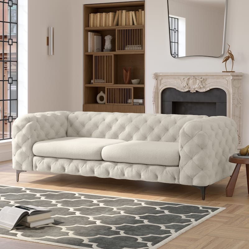Corvus Aosta Chesterfield Tufted Velvet Sofa
