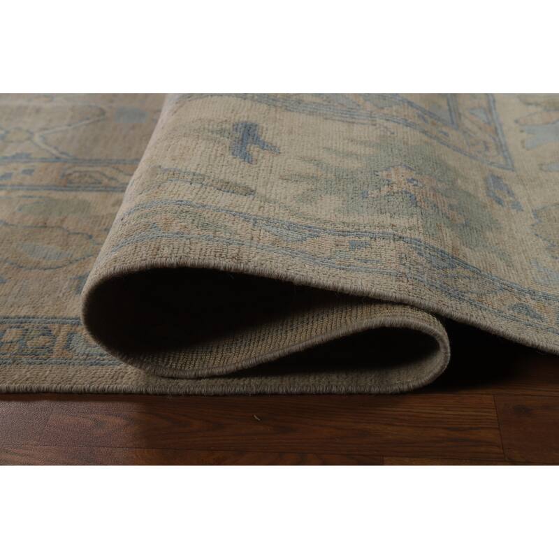 Grey Oushak Turkish Area Rug Vegetable Dye Handmade Wool Carpet - 8'9"x 11'8"