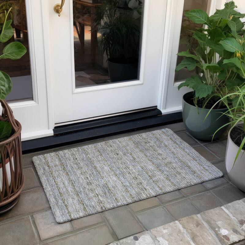 Machine Washable Indoor/ Outdoor Chantille Ombre Stripes Rug