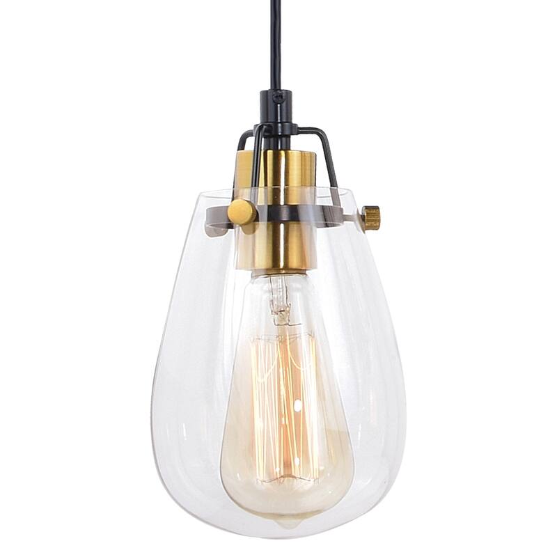 Kassidy Black Industrial Loft Island Pendant Chandelier Light with Edison Bulbs - 32.5-in W x 16-in H x 5-in D