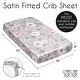 preview thumbnail 6 of 4, Sweet Jojo Designs Grey Watercolor Floral Girl Satin Fitted Crib Sheet Blush Pink Gray White Shabby Chic Rose Flower Farmhouse