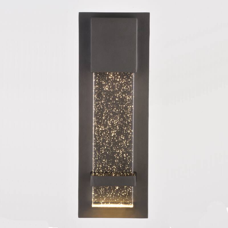 Wabash Aluminum 1 Light LED Gray Contemporary Outdoor Wall Light with Clear Glass - 4.75-in W x 13.75-in H x 2.5-in D