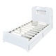 preview thumbnail 19 of 20, Twin Size Storage Platform Bed Frame with with 2 Drawers and Light Strip Design in Headboard