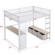 preview thumbnail 5 of 32, Full Metal Gaming Loft Bed with LED, Desk & Drawers
