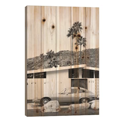 Palm Springs Ride II Print On Wood by Bethany Young - Multi-Color