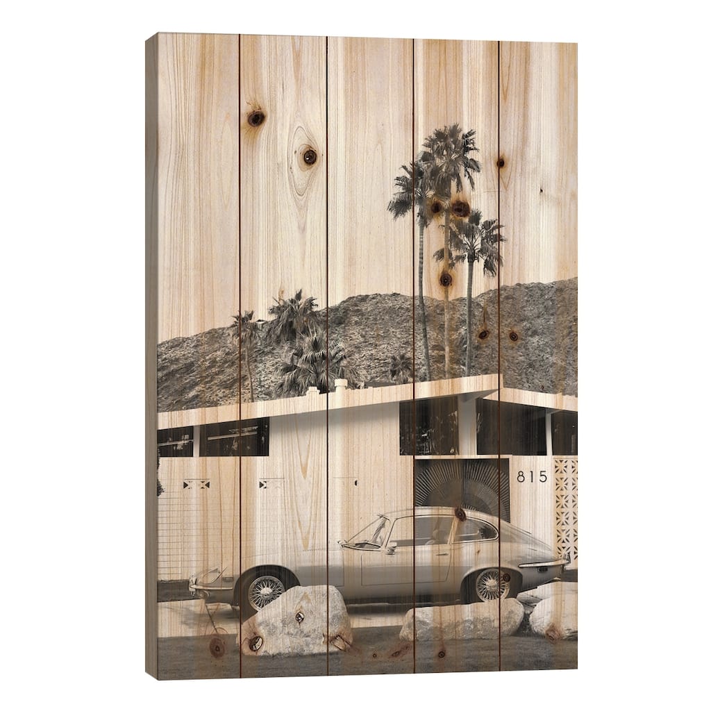 Palm Springs Ride II Print On Wood by Bethany Young - Multi-Color