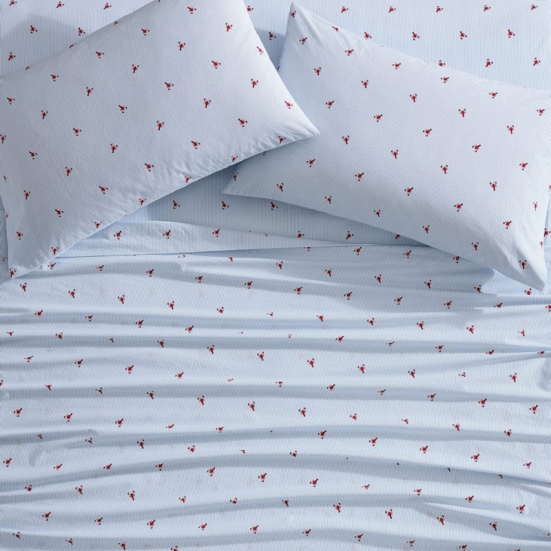 Nautica Cotton Percale Deep Pocket Bed Sheet Sets