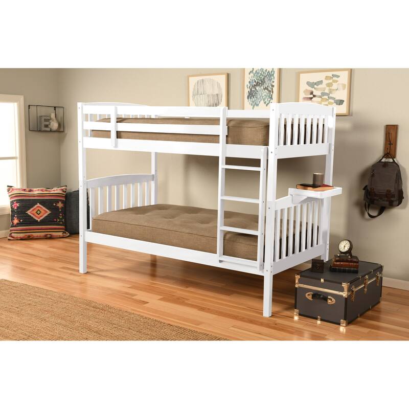 Somette Claire Twin over Twin Bunk Bed with Tray (Mattresses Not Included)