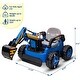 preview thumbnail 11 of 18, Kids Ride on Excavator, 12V 10AH Electric Toy Excavator