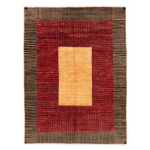 ECARPETGALLERY Hand-knotted Peshawar Ziegler Red Wool Rug - 5'1 x 6'7