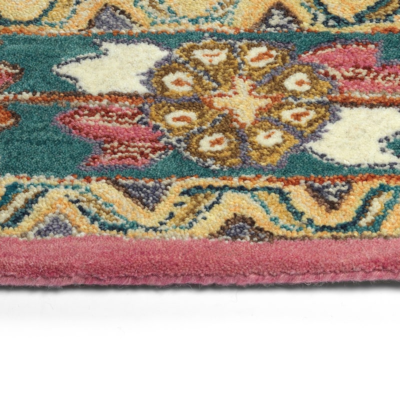 Charlotte Collection Pink Hand Tufted Indoor Area Rug