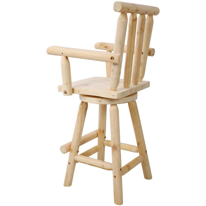 Rustic Bar Stool - Fir Wood Construction