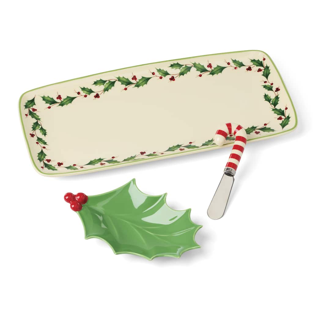 Lenox Holiday 3-Piece Hostess Set with Spreader