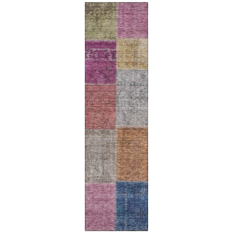 Machine Washable Indoor/ Outdoor Chantille Vintage Oriental Rug