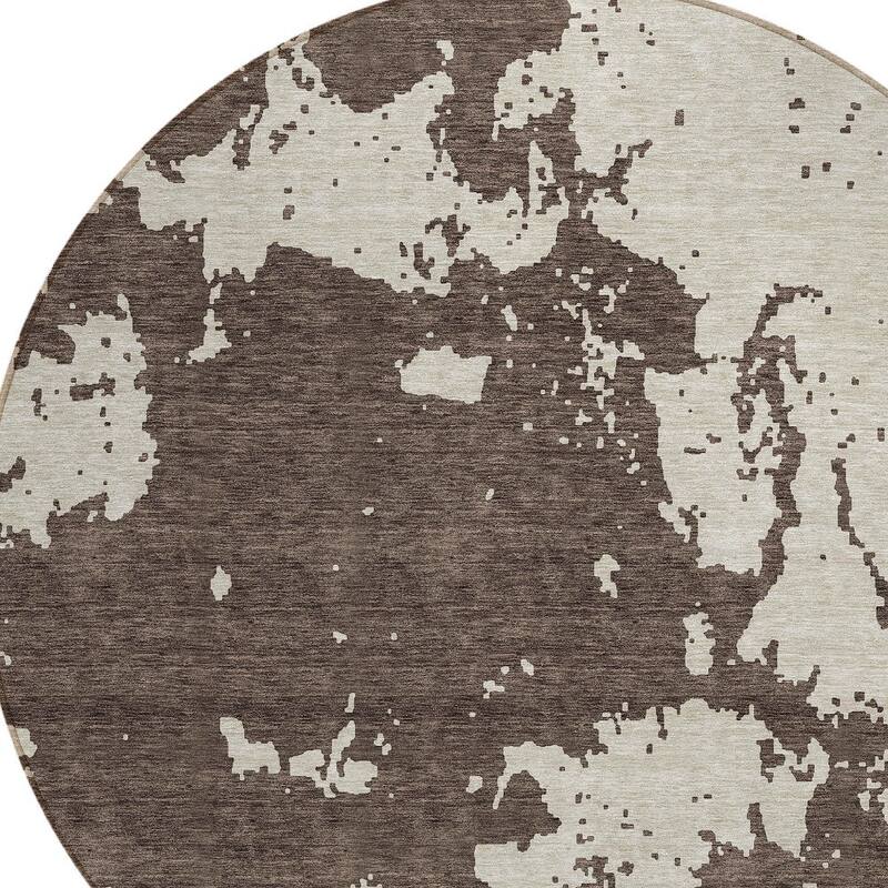 HomeRoots Abstract Transitional Rectangle Outdoor Rug