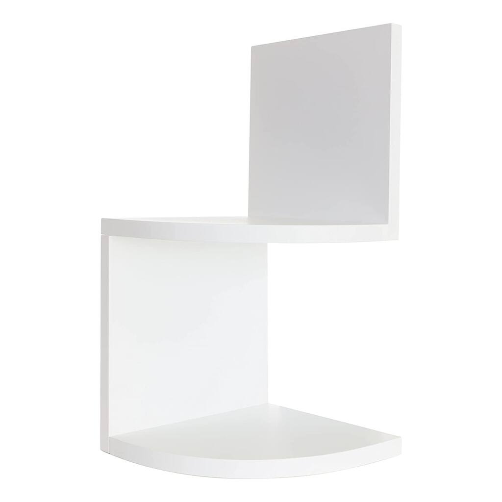 Kiera Grace Set of Two 7.75"x7.75" Priva Floating Corner Wall Shelves