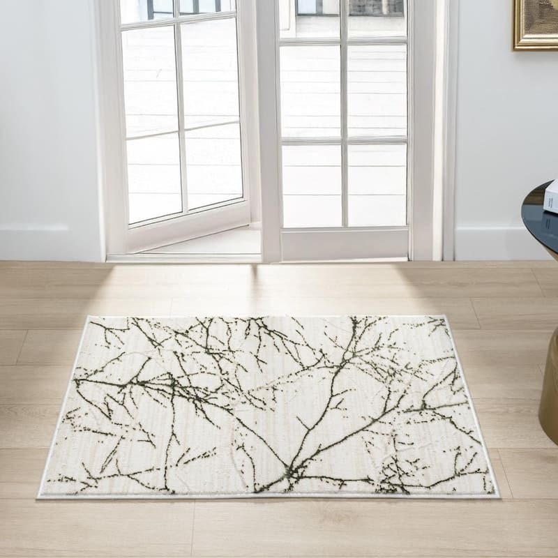Luxe Weavers Modern Abstract Area Rug, Indoor Carpet - 2x3 - Green