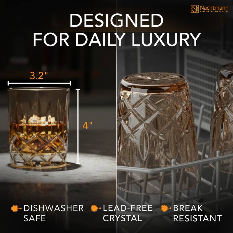 Nachtmann Set of 2 Noblesse Fine Glass Whiskey Tumblers