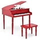 preview thumbnail 8 of 8, Toddler Toy 30-Key Classic Baby Grand Piano Wood w/ Bench Music Rack Red