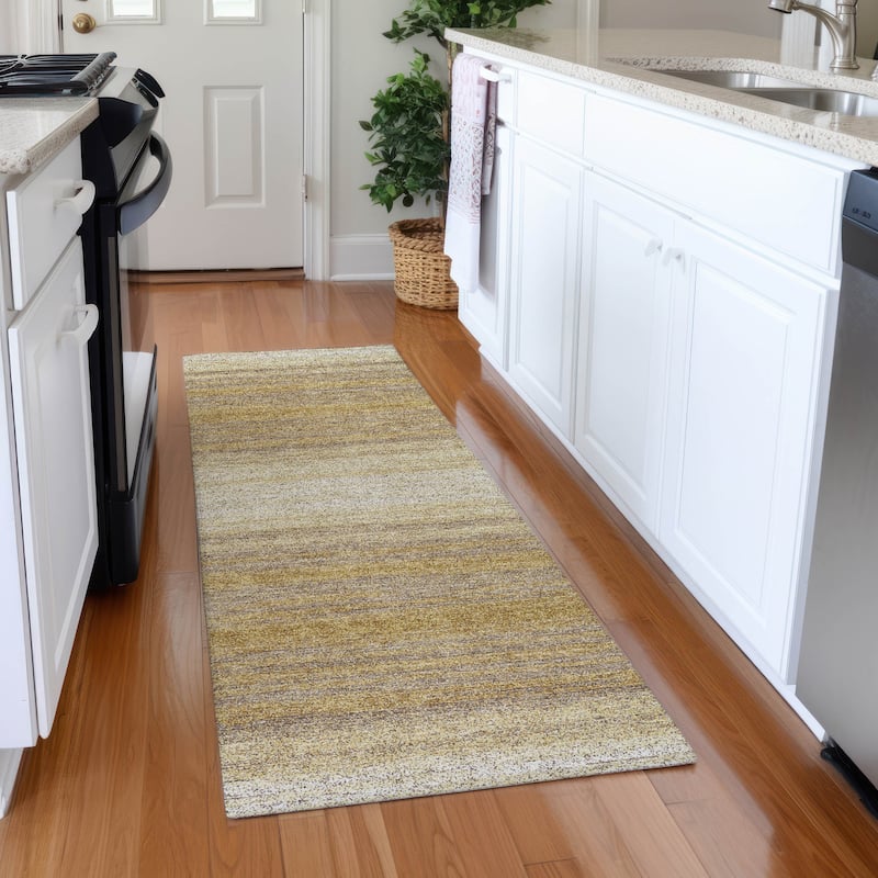 Premium Washable Super Soft Farmhouse Ombre Mayfield Rug - Gold - 2'3" x 7'6"