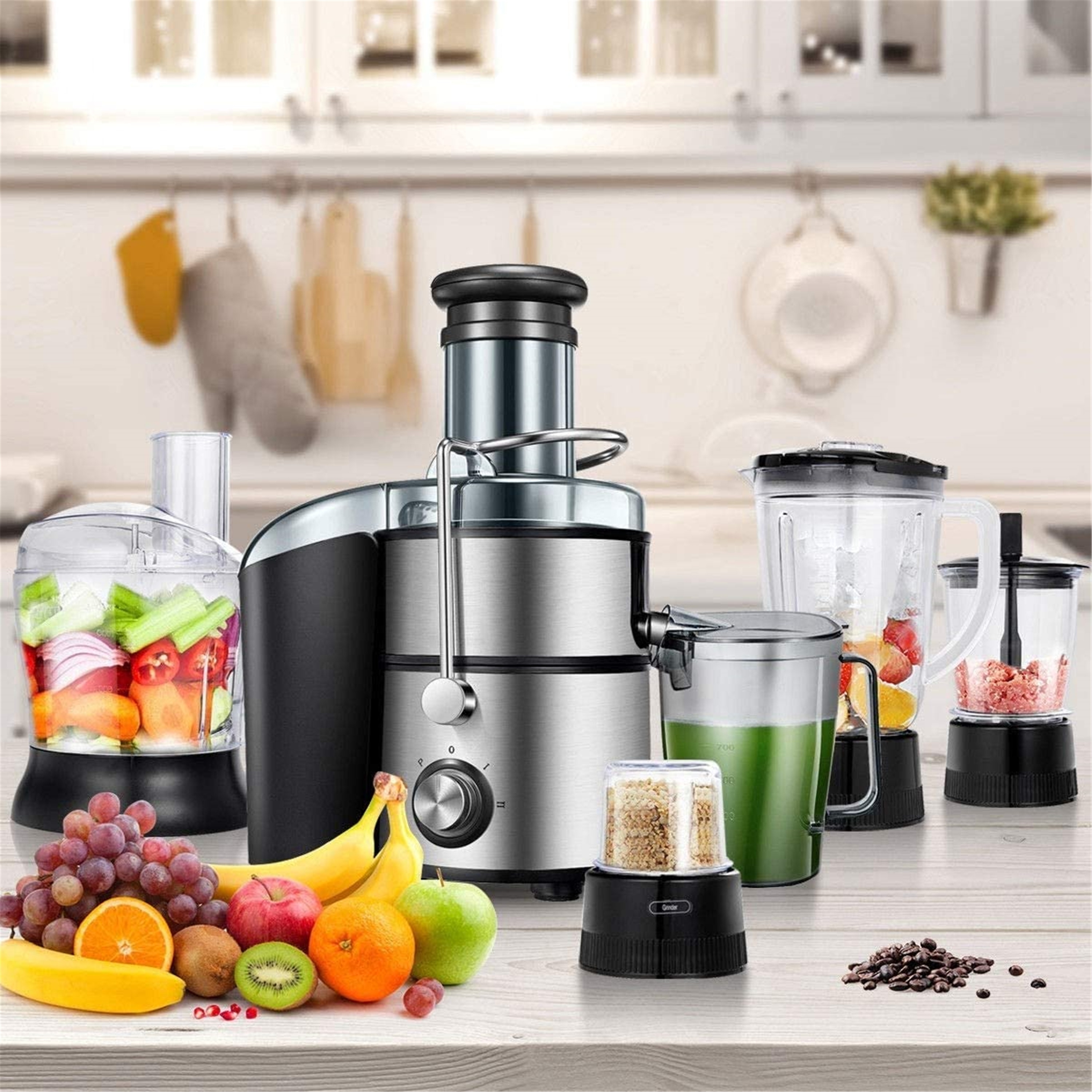 Home Kitchen 5 in 1 Multi-Function Juice Extractor Blender Grinder Chopper  Food Processor