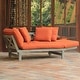 preview thumbnail 43 of 48, Cambridge Casual West Lake Convertible Wood Outdoor Sofa Daybed