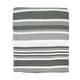 preview thumbnail 4 of 7, Striped Knit Baby Blanket Grey
