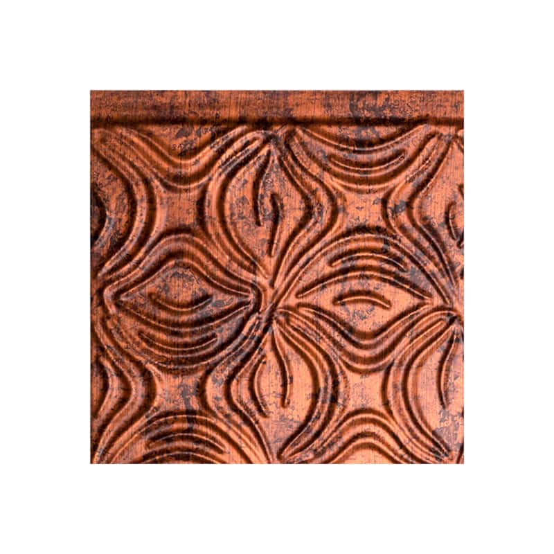 FASÄDE Lotus Decorative Vinyl Backsplash Panel - 6x6 Inch Sample - Moonstone Copper